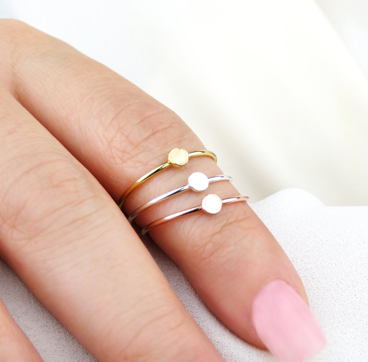 Dainty Circle Ring – 14k Gold Filled or Sterling Silver