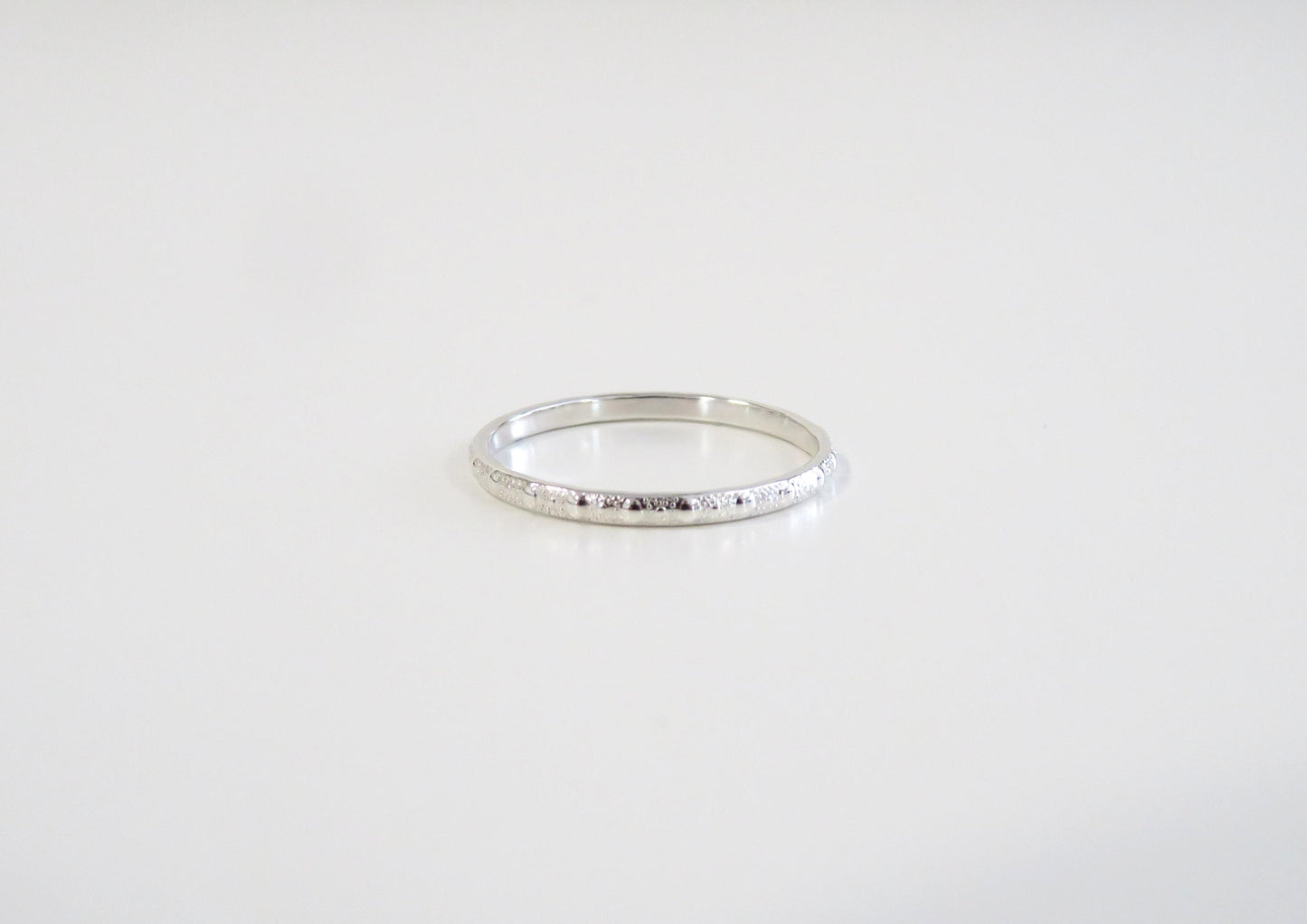 Sterling Silver Thin Pattern Stacker .925