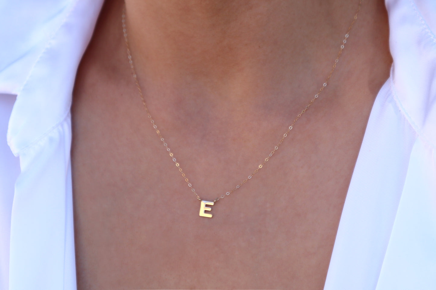 14k Yellow Gold Letter Necklace