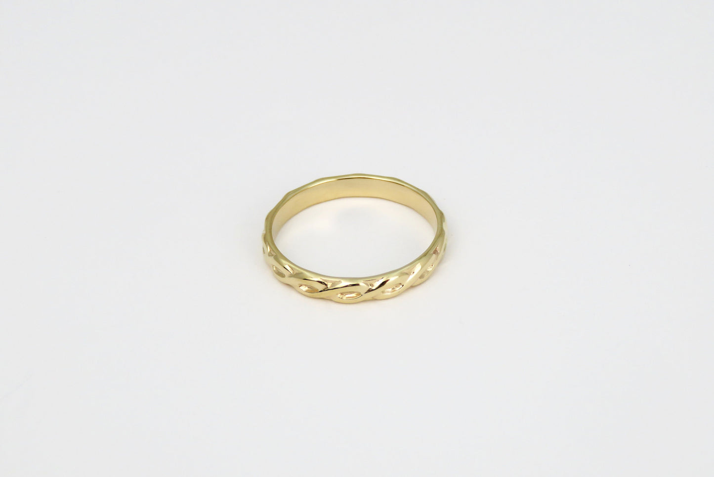 14k Yellow Gold - Pattern Band 3mm