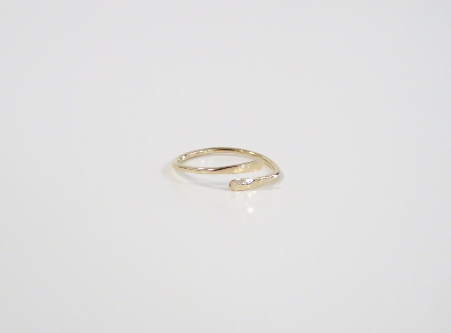 14k Yellow Gold - Hammered Wrap Ring