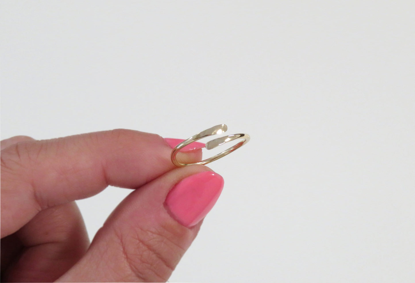 14k Yellow Gold - Hammered Wrap Ring