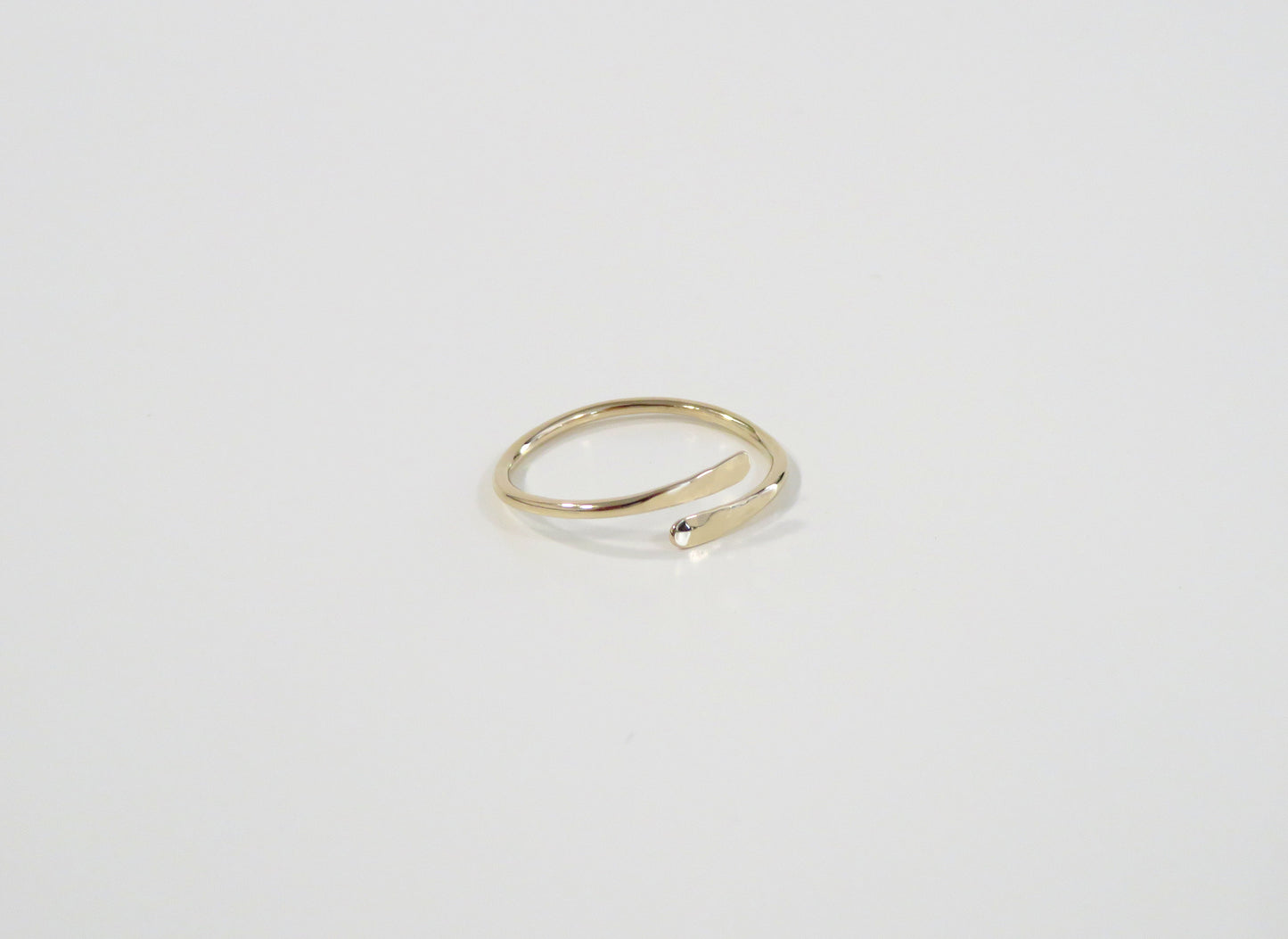 14k Yellow Gold - Hammered Wrap Ring