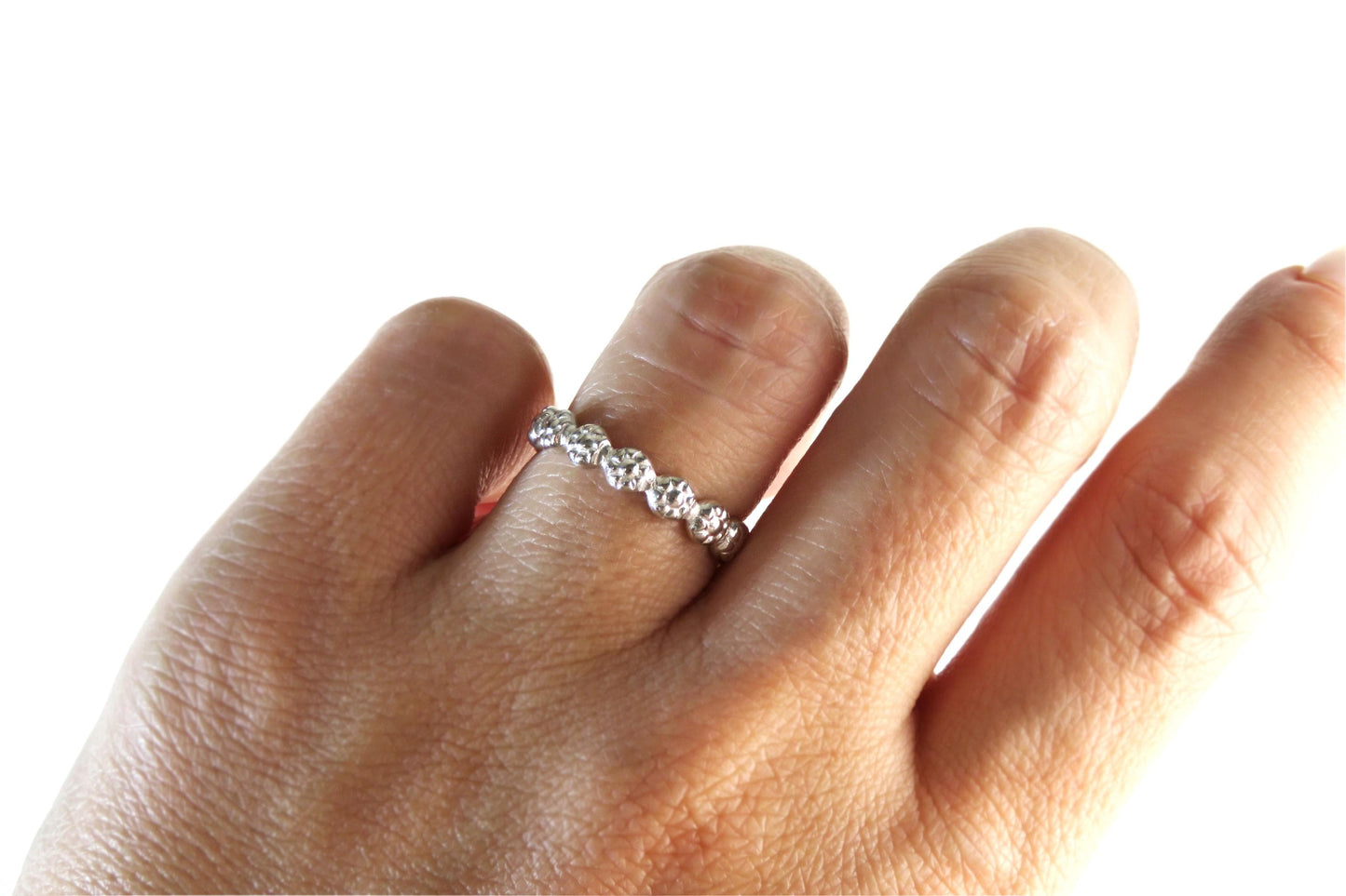Sterling Silver Floral Ring .925