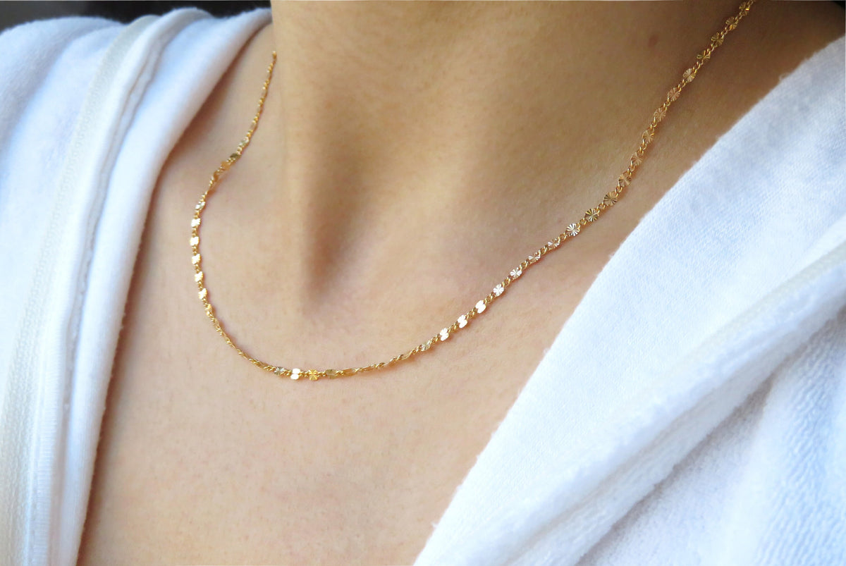 Dainty Sparkle Chain Necklace