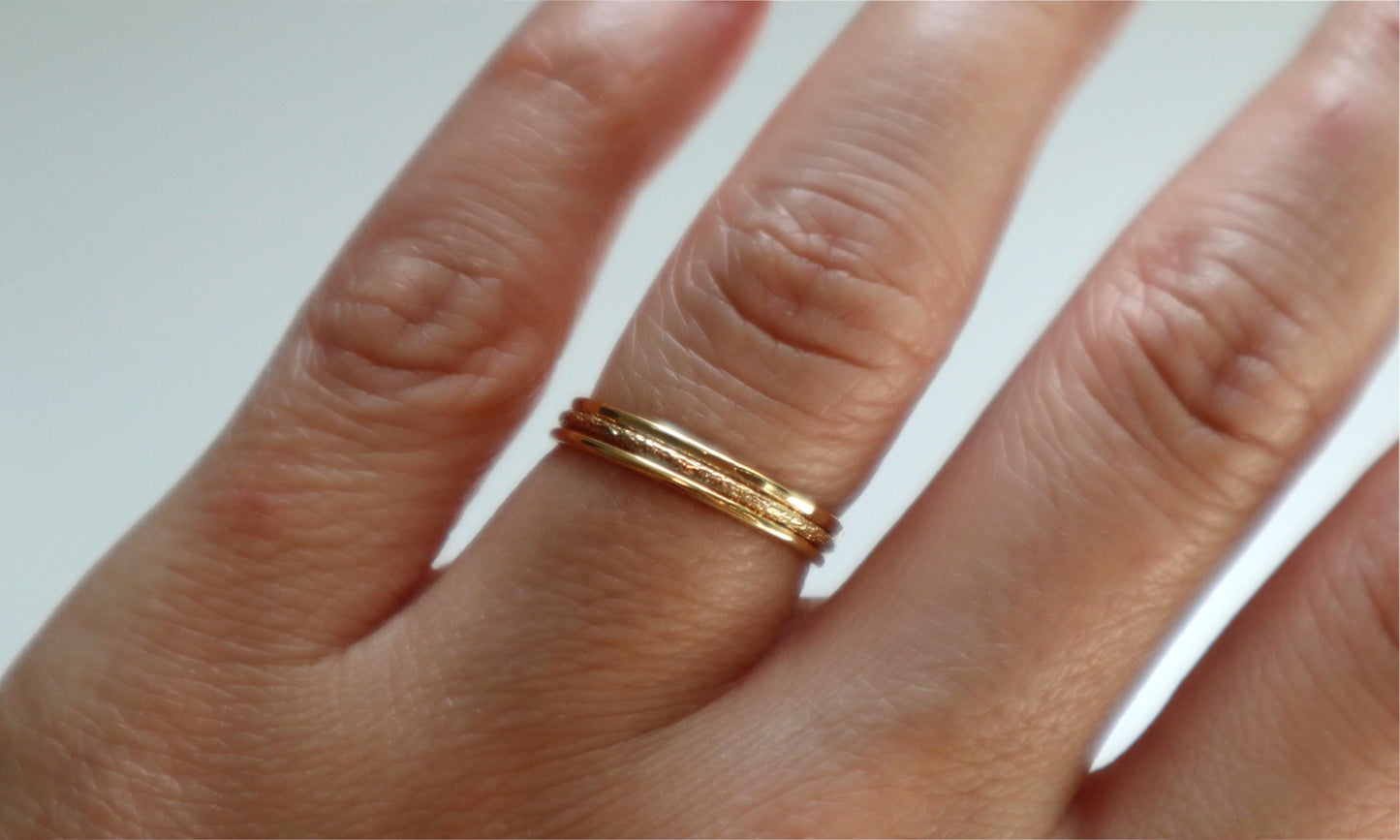 Stacking Ring Set of 3 - 14k Gold Filled or Sterling Silver