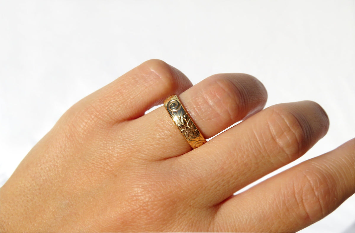 Thick Floral Band 5mm