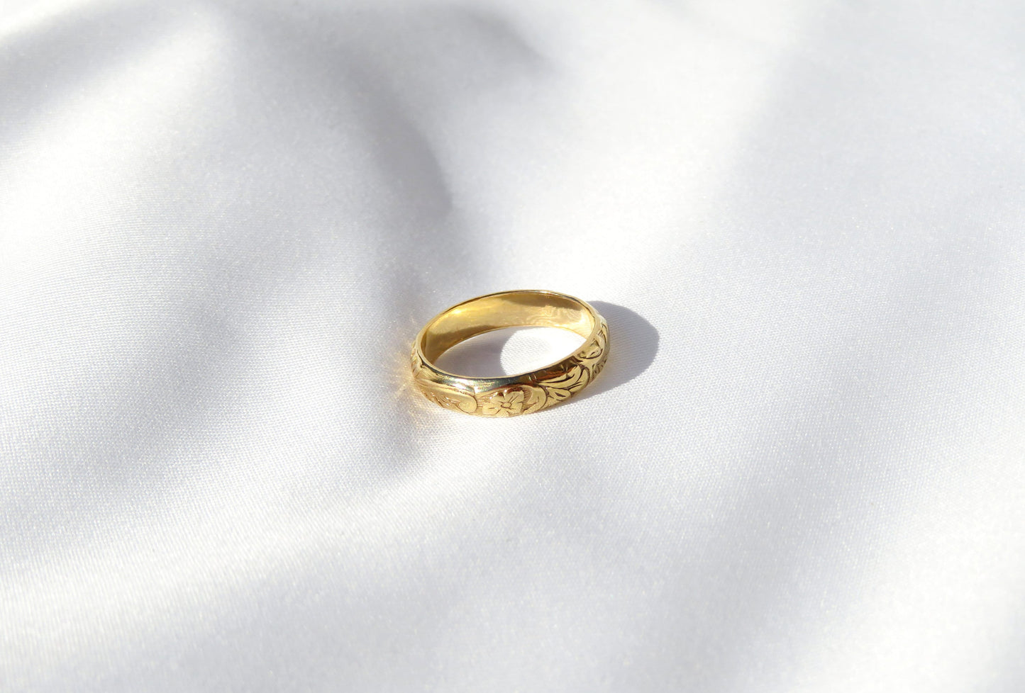 Floral Band - 14k Gold Filled or Sterling Silver