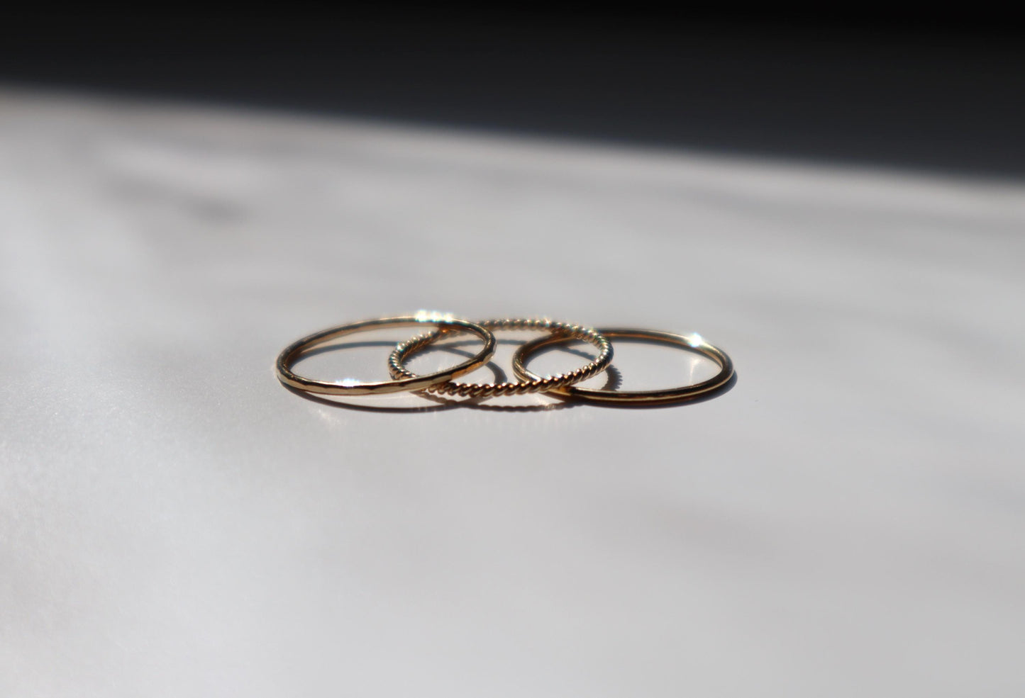 Stacking Ring Set of 3 - 14k Gold Filled or Sterling Silver