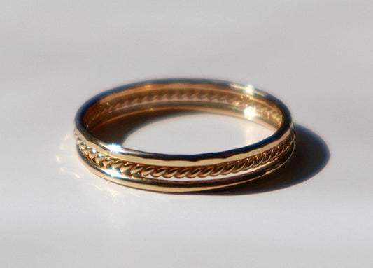 Stacking Ring Set of 3 - 14k Gold Filled or Sterling Silver