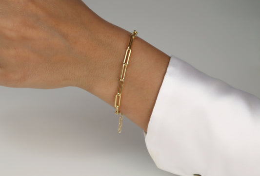 Wide Oval Chain Bracelet