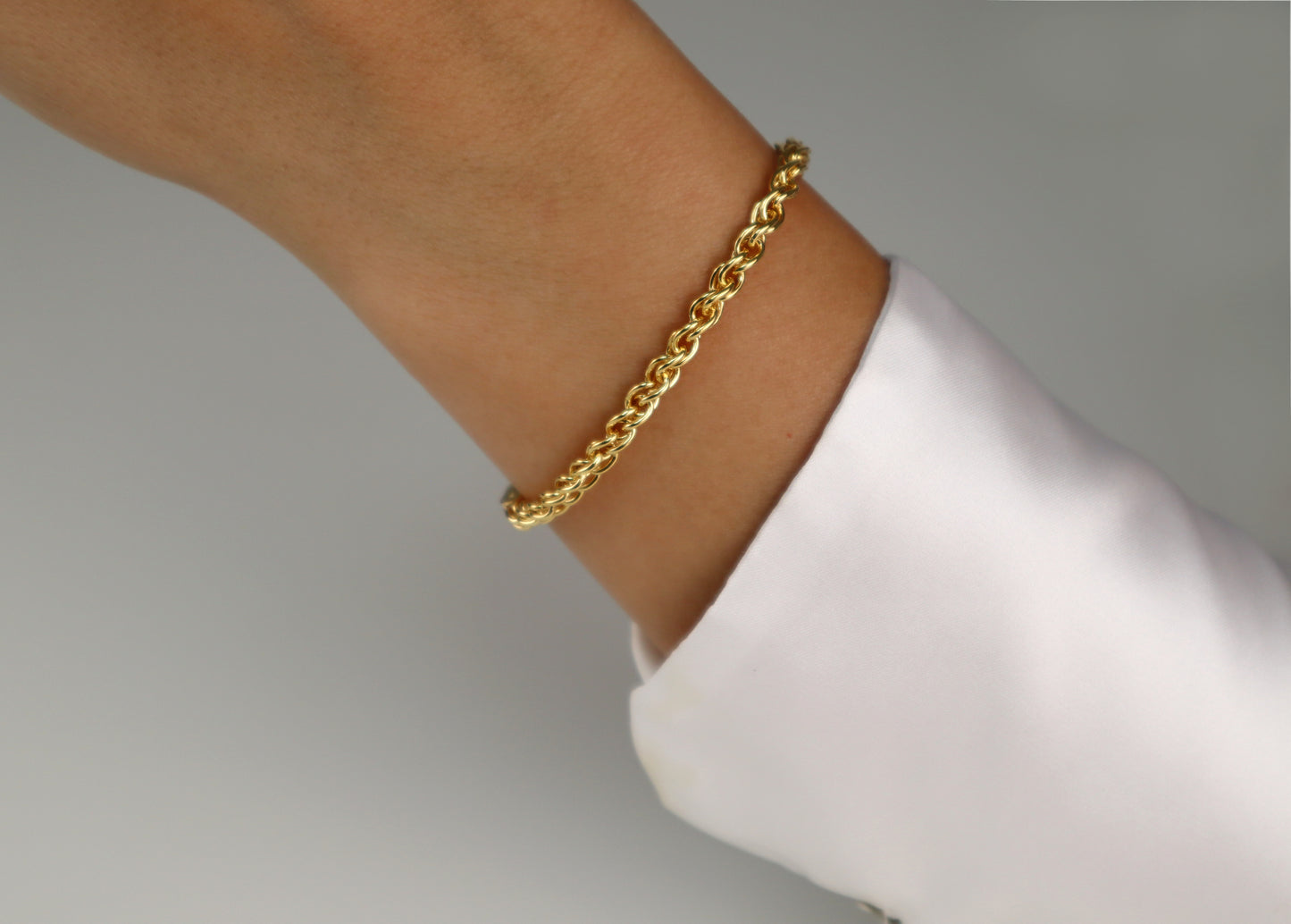 Wide Wheat Chain Bracelet