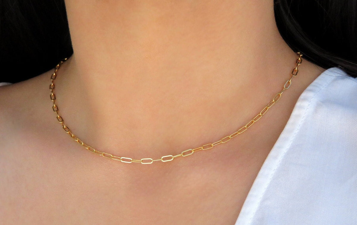 Dainty Paperclip Necklace