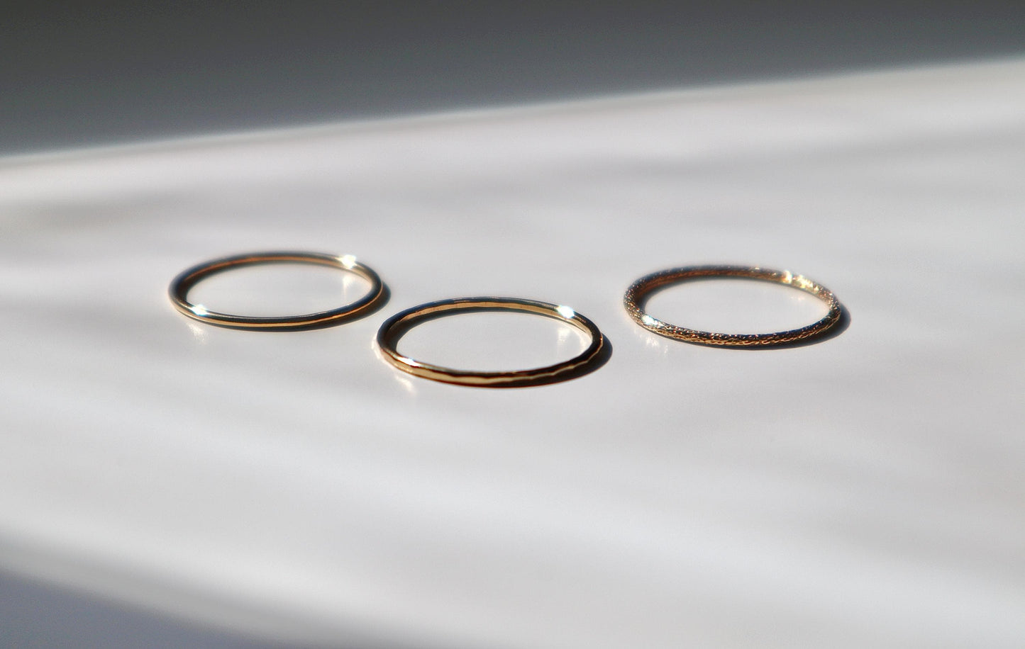 Stacking Ring Set of 3 - 14k Gold Filled or Sterling Silver