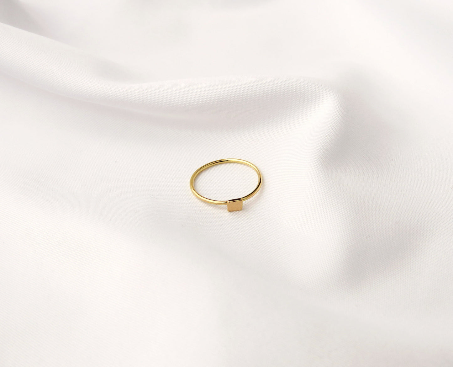 Dainty Square Stacking Ring