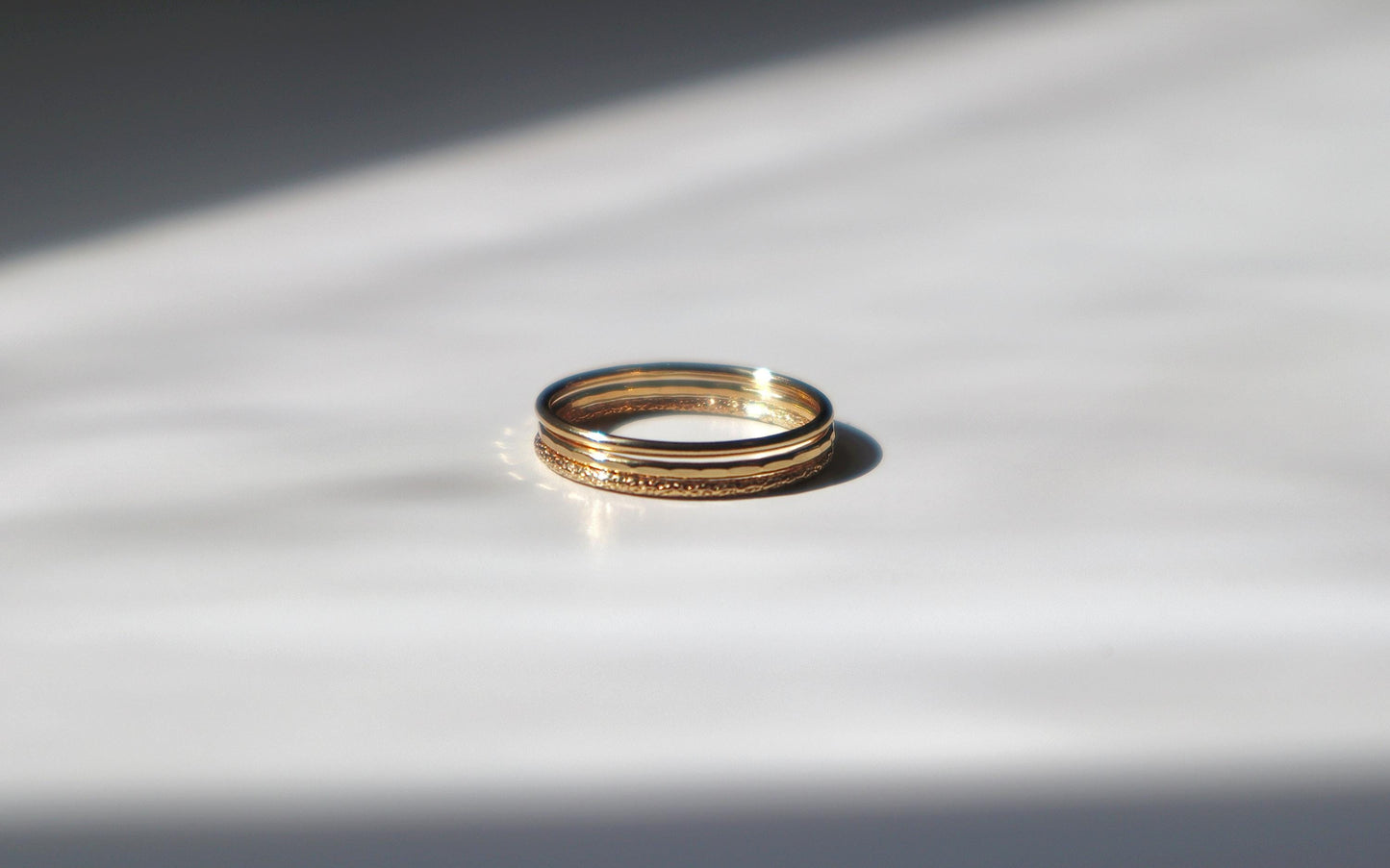Stacking Ring Set of 3 - 14k Gold Filled or Sterling Silver