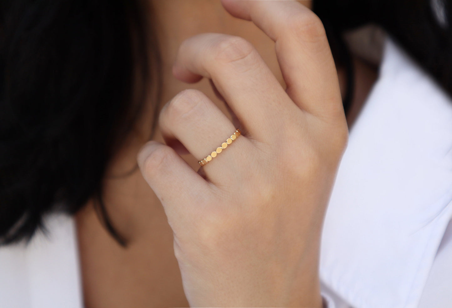 14k Gold Filled Flat Bead Ring 2.2mm